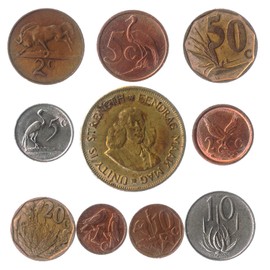 10 South African Old Coins From Africa (Rsa) Collectible Coins Cents. Perfect Choice For Your Coin Bank, Coin Holders And Coin Album