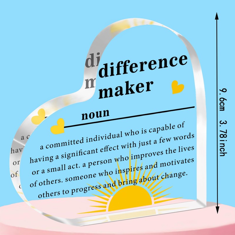 QMVMV Difference Maker Gifts for Teacher Mentor Coach Boss, Difference