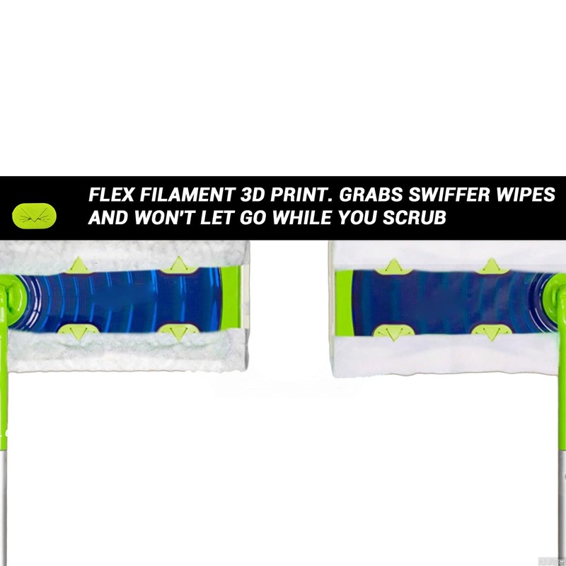 Sevomie 4pcs Replacement Grippers Compatible with Swiffer Sweeper 3D Replacement