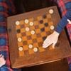 Warmhm 48 Pieces Wooden Backgammon 2.4cm Stackable Backgammon Replacement Backgammon