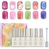 CHERIMOYA Kit de 6 Esmalte Ojo de Gato para Uñas