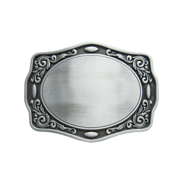 Schnalle123 Belt Buckle Western Texas Cowboy Flower 3D Look for