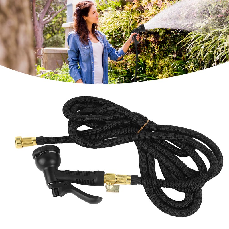 Expandable Garden Hose with Sprayer 49.2ft TPE Automatically Retractable Flexible