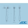 ADC 3694BK Tromner Neurological Reflex Hammer with Built-in Brush