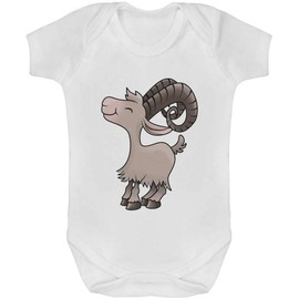 Azeeda 0-3 Month 'Happy Goat' Baby Grow/Bodysuit (GR00046654)