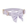 Ewinoom Bowtie Dog Collar Adjustable Soft Collars with Detachable Bow