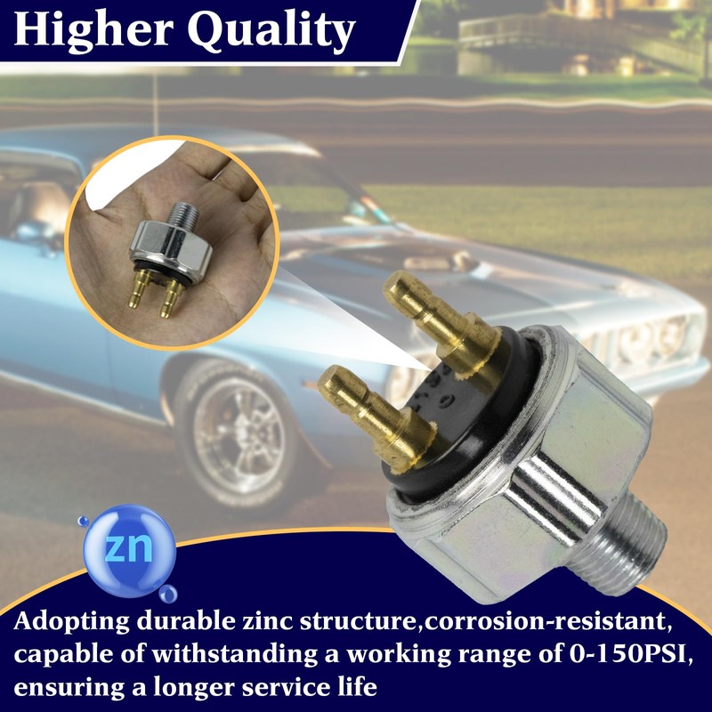 Low Pressure Hydraulic Brake Light Switch, 45PSI Activation, 1/8" NPT