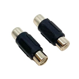 Dolphin Automotive Pair of RCA Phono Joiner Audio Visual Video Coupler Adapters Female Double Ended (Female/Female)