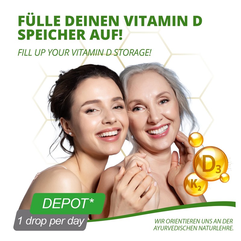 MoriVeda Vitamin D3 + K2 Drops 50 ml, High Dosage,