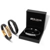 SERASAR Mens Bracelets 20cm Gold Gift-Box Genuine-Leather Cowhide Braided Adjust-Able