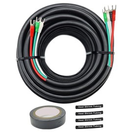 14/4 AWG Cable Power Wires 50FT Conductor Flexible Cord for Residential Wiring Mini Split Wire Air Conditioner Speaker Low Voltage Wire 300V LED Wire Stranded PVC Cord Oxygen-Free Copper