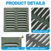 PATIKIL 6x6 Inch Aluminum Gable Vent, 2pcs Exterior Wall Outlet