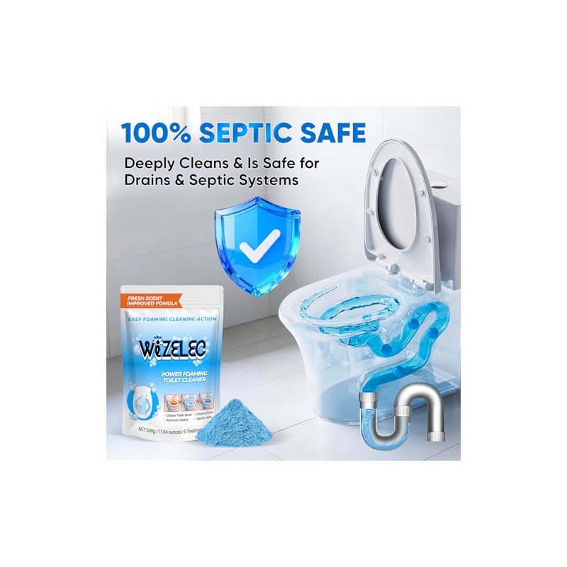 Self-Foaming Toilet Cleaner Powder - Deep Clean & Fresh Scent