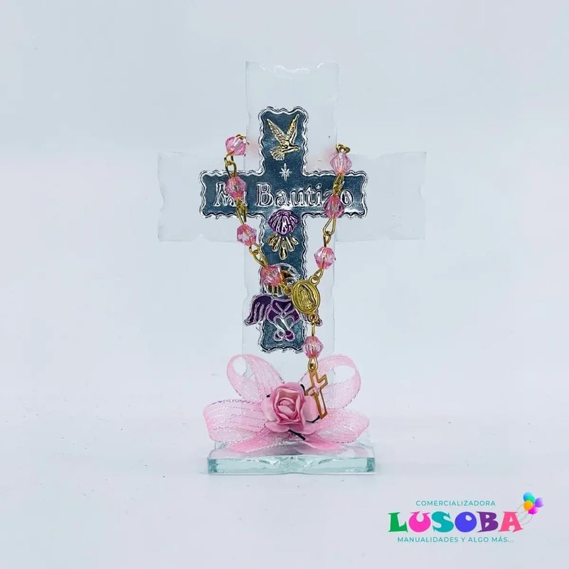 Cruz de Cristal Chica Recuerdo Niña 12 Piezas