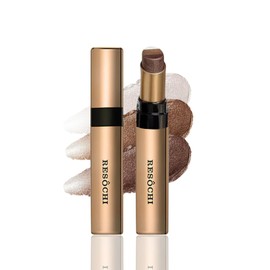 Gevlonecirly Eyeshadow Stick, 3 Colors, Gradation, One Stroke, High Color, Pearl Shimmer, Easy to Blur, Short, Eye Makeup, Easy to Carry, 03#, Silver Brown