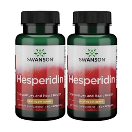 Swanson Hesperidin - Citrus-Derived - Cardiovascular & Hearth Health Support- Contributes to Muscle Recovery* - Features Antioxidant Properties - Gluten Free & Non-GMO - 60 Capsules (2 Pack)