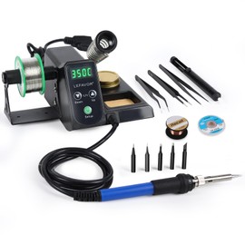 ‌Larlarsa DS936 Soldering Station - Digital Soldering Station Kit, 60W Soldering Iron (356°F-896°F) with 5 Extra Lead free Tips, Lead-Free Solder Wire, Sleep Mode, ESD Safe, Auto Calibration
