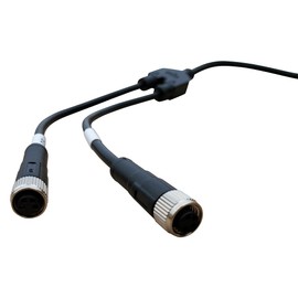 Ultimation Interroll MultiControl Compatible Y-Splitter Cable | M8 Connector with Straight Pin Assembly | Double-Ended Electrical Adapter for Sensor & Control Connections
