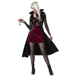 California Costumes Women's Blood Thirsty Beauty Adult Sized Costume, Black/Burgundy, M UK