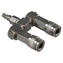 Urjumpea 2 Way Air Hose Splitter 3 in 1 Quick Connect Stable Serviceable Air Compressor Accessories Essential Swivel 360° Air Connector Pneumatic tools