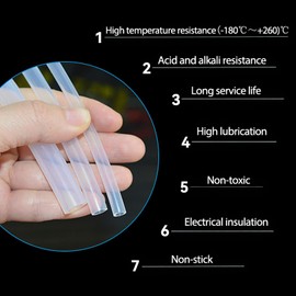 TEN-HIGH Transparent Teflon Tube 2mm ID x 4mm OD for 3D Printer, PTFE Teflon Tubing 5M(Length: 16.4ft)