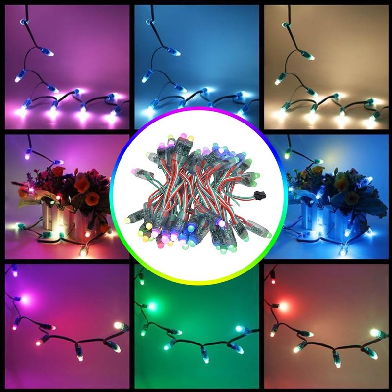 ruimeimei 50PCS DC12V 12MM WS2811 RGB Full Color Pixels Digital