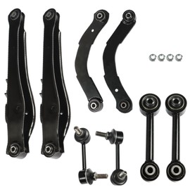 LABLT 8 Pcs Rear Suspension Kit Upper Lower Control Lateral Toe Arms Sway Bar Links Replacement for Caliber 2007-2012 RK641868