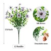 ATTGREAT Artificial Flowers Outdoor Faux Plants UV Resistant 12 Bundles