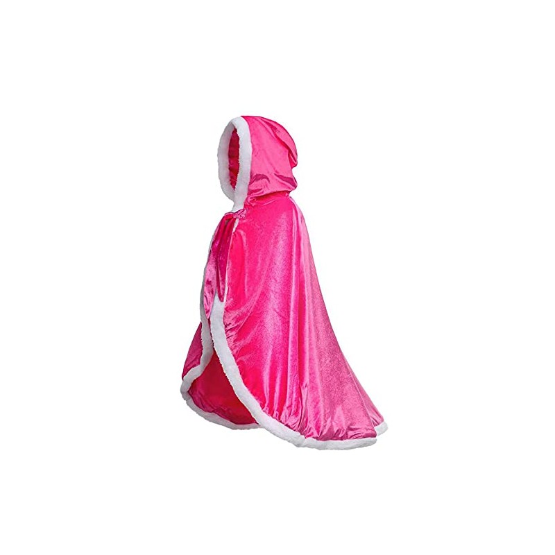 jbluelover Cape, Princess, Plain, Ribbon Decoration, Hooded, Fluffy, 3 Sizes,