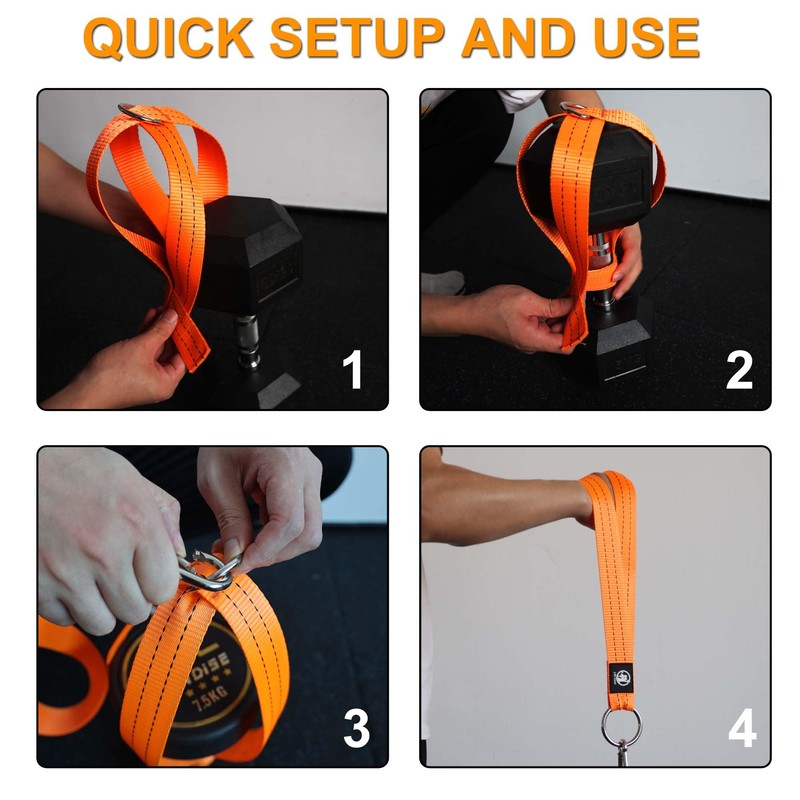 J Bryant Arm Wrestling Training Strap set with Dumbbell Loading