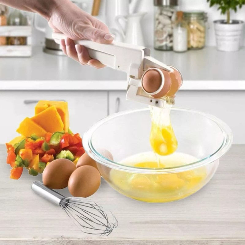 Emson EZCracker Handheld Egg Cracker & Yolk Separator Kitchen Tool