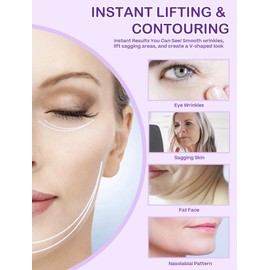 ACADA Neck Tape Lifting Invisible Face Lift Tape 80pcs Face Tapes with 8Dark Strings Facial Tape for Wrinkles
