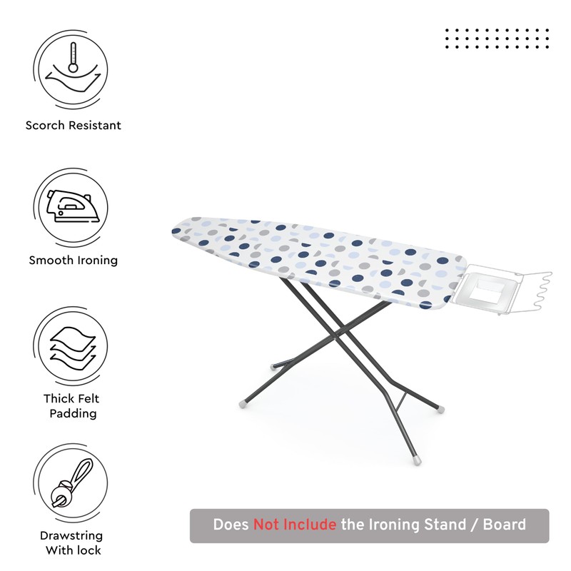 Encasa XO Ironing Board Cover and Pad 49"x18" - Thick
