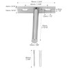 QWORK Pack of 8 75mm Invisible Shelf Brackets, T Shape