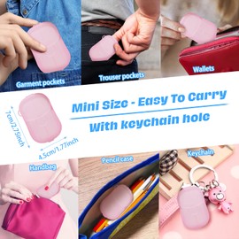 CIOUYAOS 10 Boxes (500 sheets) Portable Hand Soap Flakes, Travel Paper Soap Sheets for Hand Washing, Disposable Laundry Clothes Soap Leaves for Traveling Hiking Campin