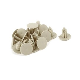 A ABSOPRO Car Beige Plastic Rivets Bumper Door Fastener Clips 20 Pcs Item Replacement