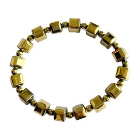 crystalmiracle Fancy Golden Pyrite String Healing Fashion Jewelry Gift Handcrafted Accessory