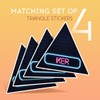 Vinyl Triangle Stickers (Set of 4) 10cm - Neon Sign