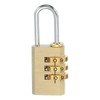 PATIKIL Brass Combination Lock 2.1", 3 Digit Resettable Combination Padlock
