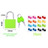 Hitopin 16 Pieces Suitcase Locks with Keys, Small Padlocks Luggage