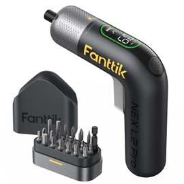 Fanttik L2 Pro Electric Screwdriver set, Cordless Screwdriver, 20 Bits, 1/4‘’Hex Chuck, Max 6N·m Torque, Digital Screen, Variable Speed, 2000mAh Rechargeable Battery, Tech Tool for DIY Enthusiasts