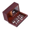 1Pc Solid Wood Miniature 18 Note Wind Up Music Box