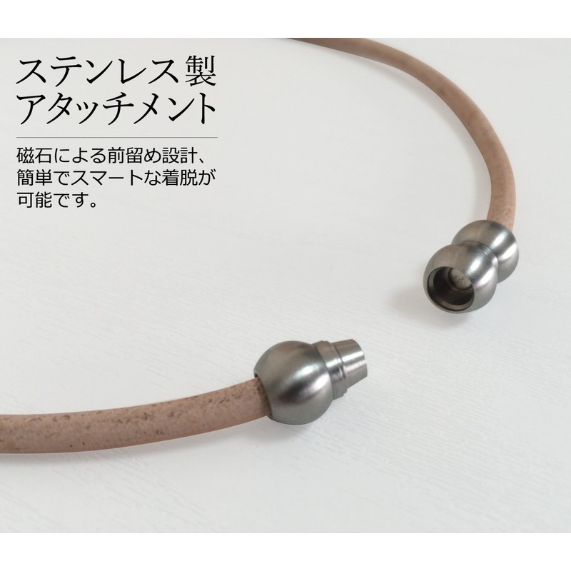 [Elg] Real Leather Necklace (CRAFT) Black EGLN101 M (49 cm)