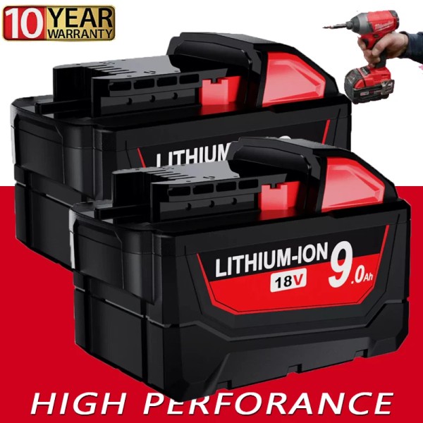 Unbranded 2X 9.0Ah For Genuine Milwaukee M18B5 18V High Capacity