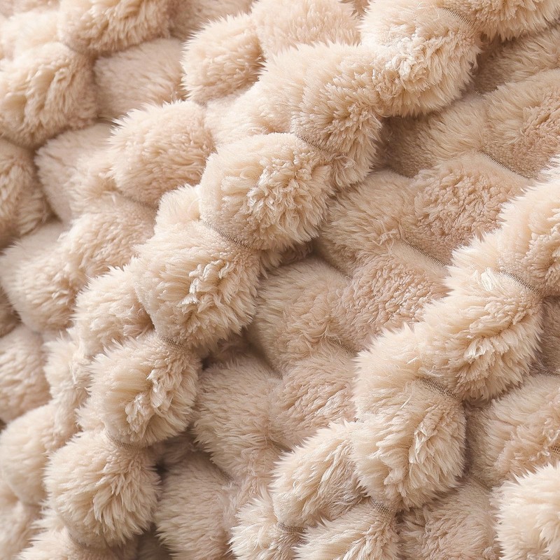 Whale Flotilla Cuddly Blanket, Fluffy Blanket with 3D Jacquard Pattern,