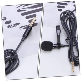 CORHAD Lavalier Clip Microphone Set Omnidirectional Recording Mic for Video Chat Streaming and Interviews Cable Plated Plug for Content Creators