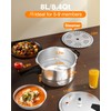 WantJoin 8Qt Aluminum Pressure Cooker w/Release Valve & Multiple Protective