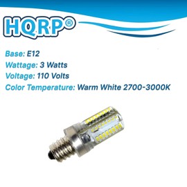 HQRP 2-Pack 7/16" 110V LED Light Bulb Warm White for Husqvarna Viking Huskystar E20 / 431/435 / 440/444 / 535D Sewing Machine