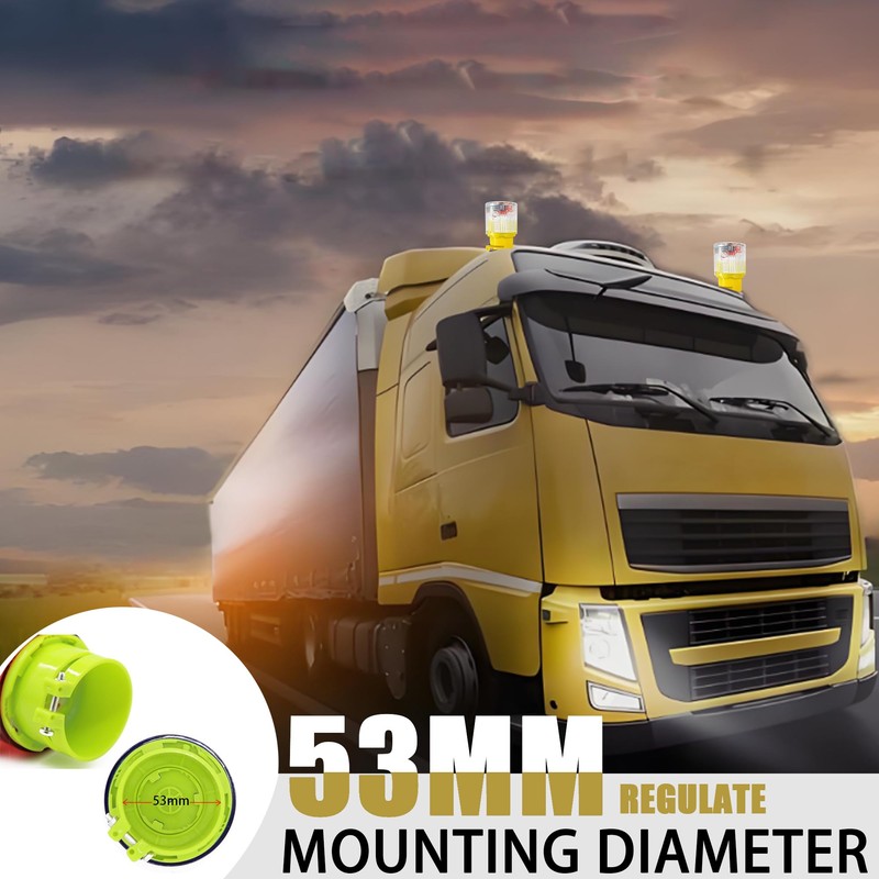 QXMH Solar Strobe Warning Light - Bright 360 Degree Solar