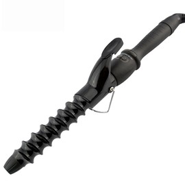 YOMCI 32mm Spiral Hair Curler Curling Wand Waver Ceamic Curling Iron for Short and Long Hair Crimper LCD Display Curling Tongs